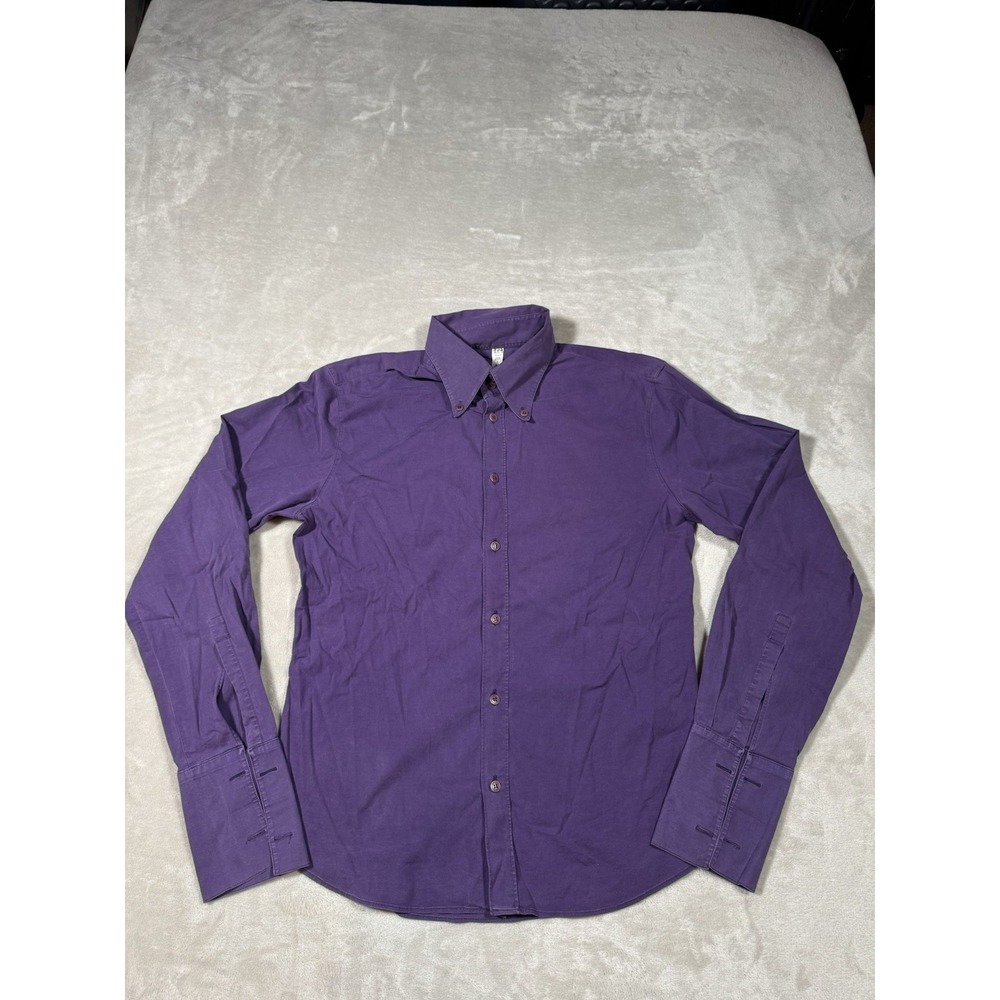 Miu Miu Vintage Men's Button Shirt Purple Size 42/16 Rare